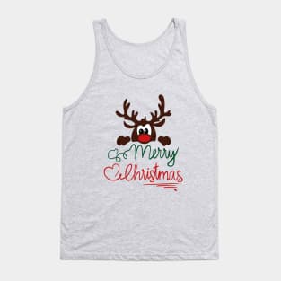 Cute Christmas reindeer Tank Top